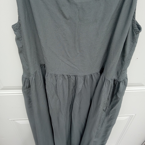 Free People Intimately Gray Black Crochet Trim Spaghetti Strap Slip Dress Sz M - Picture 5 of 8